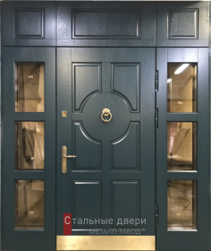 Стальная дверь С фрамугой №33 с отделкой МДФ ПВХ
